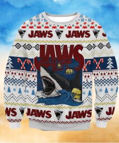 Jaws Christmas Ugly Wool Knitted Sweater