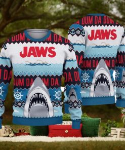 Jaws Da Dum Shark Ugly Christmas Sweater