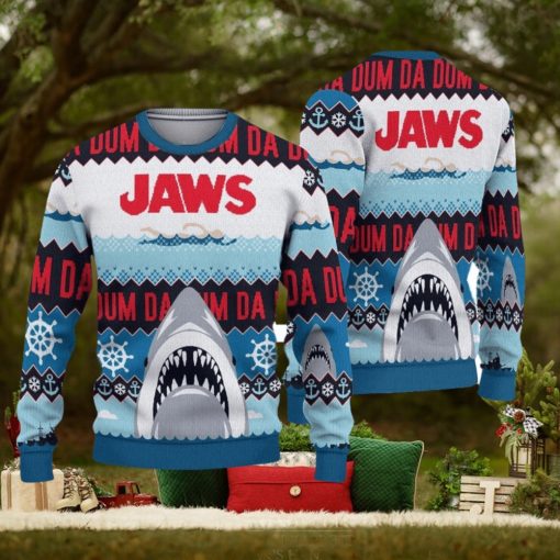 Jaws Da Dum Shark Ugly Christmas Sweater