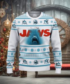 Jaws Shark Ugly Christmas Sweater 3D All Over Print Christmas Gift