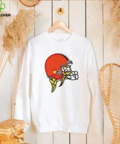 Jay Cuda Minnesota Vikings logo wearing Cleveland Browns logo hoodie, sweater, longsleeve, shirt v-neck, t-shirt