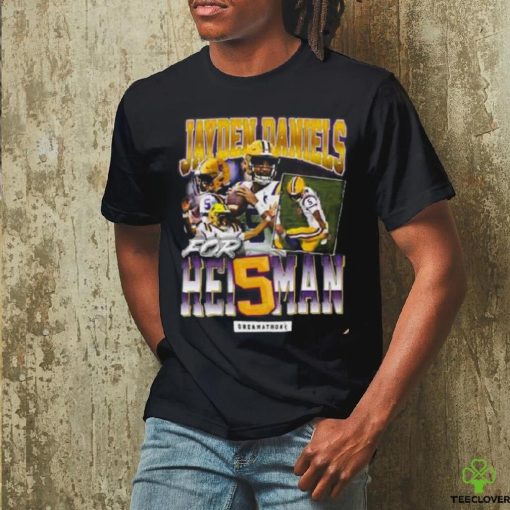 Jayden Daniels Heisman Dreams X Dreamathon Vintage Two Sides T Shirt