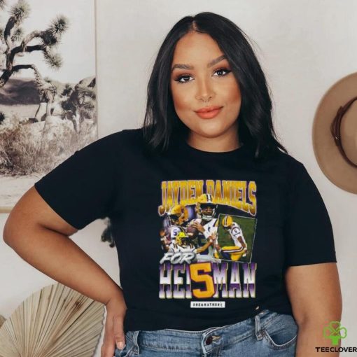 Jayden Daniels Heisman Dreams X Dreamathon Vintage Two Sides T Shirt