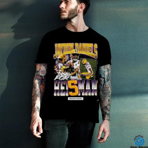 Jayden Daniels Heisman Dreams X Dreamathon Vintage Two Sides T Shirt