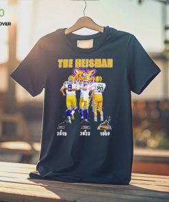 Jayden Daniels Joe Burrow And Billy Cannon Lsu Tigers The Heisman Trophy Signatures hoodie, sweater, longsleeve, shirt v-neck, t-shirt