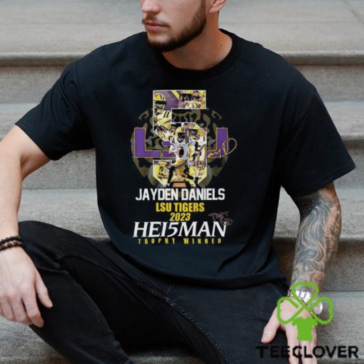 Jayden Daniels LSU Tigers 2023 Hei5man Trophy Winner Shirt