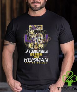 Jayden Daniels LSU Tigers 2023 Hei5man Trophy Winner Shirt