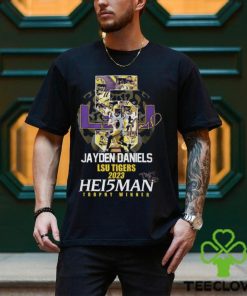 Jayden Daniels LSU Tigers 2023 Hei5man Trophy Winner Shirt