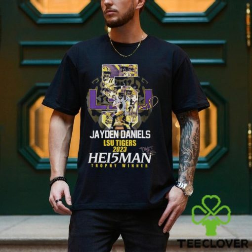 Jayden Daniels LSU Tigers 2023 Hei5man Trophy Winner Shirt