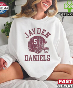 Jayden Daniels Washington Commanders NFL football helmet font vintage shirt