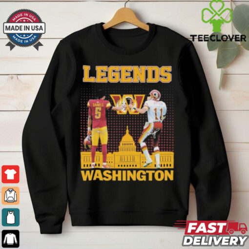 Jayden Daniels X Mark Rypien Washington Commanders Legends Signatures T shirts