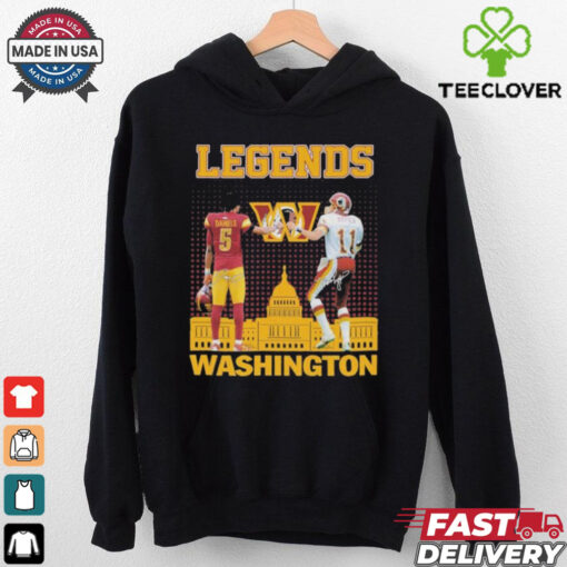 Jayden Daniels X Mark Rypien Washington Commanders Legends Signatures T shirts