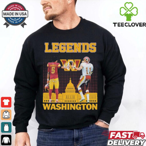 Jayden Daniels X Mark Rypien Washington Commanders Legends Signatures T shirts