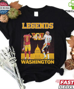 Jayden Daniels X Mark Rypien Washington Commanders Legends Signatures T shirts