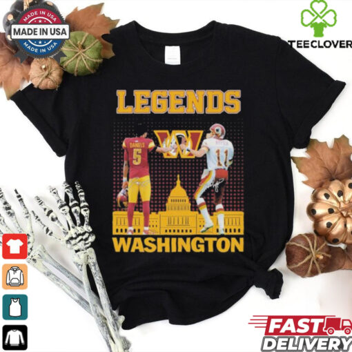 Jayden Daniels X Mark Rypien Washington Commanders Legends Signatures T shirts