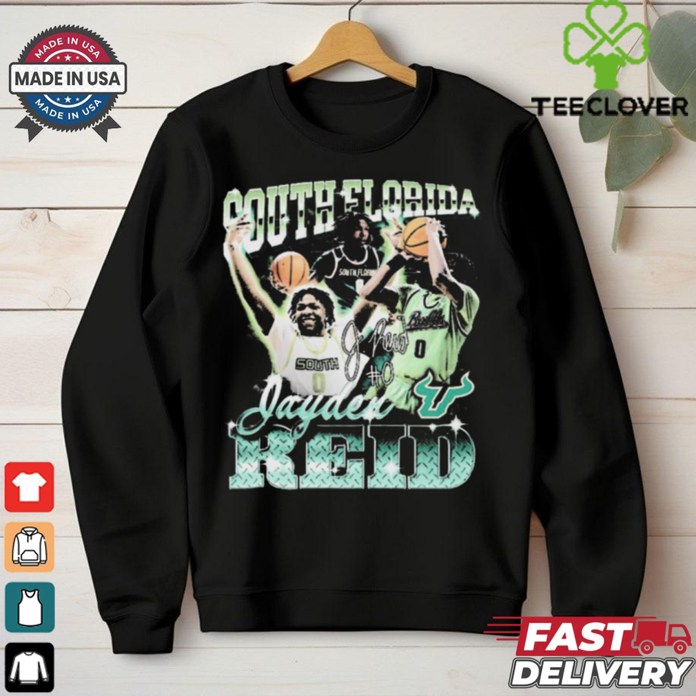 Jayden Reid #0 South Florida Bulls Graphic Signature t shirt Jayden Reid #0 South Florida Bulls Graphic Signature t shirt