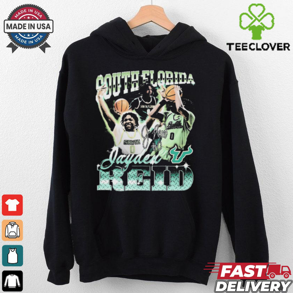 Jayden Reid #0 South Florida Bulls Graphic Signature t shirt Jayden Reid #0 South Florida Bulls Graphic Signature t shirt