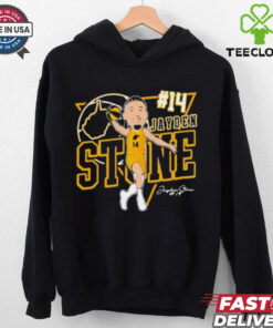 Jayden Stone 14 West Virginia Mountaineers basketball Caricature Signature t shirt