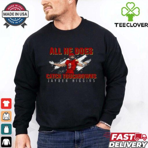 Jayden higgins catch touchdowns nil signature tee