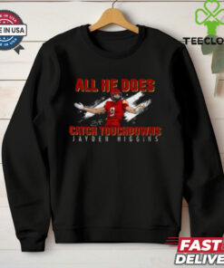 Jayden higgins catch touchdowns nil signature tee