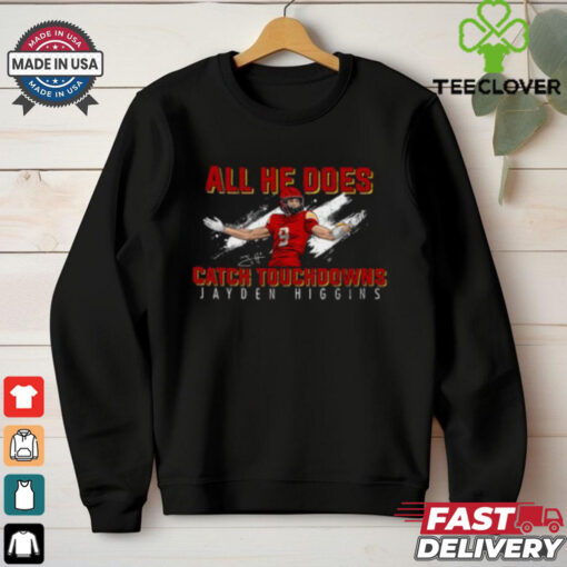 Jayden higgins catch touchdowns nil signature tee