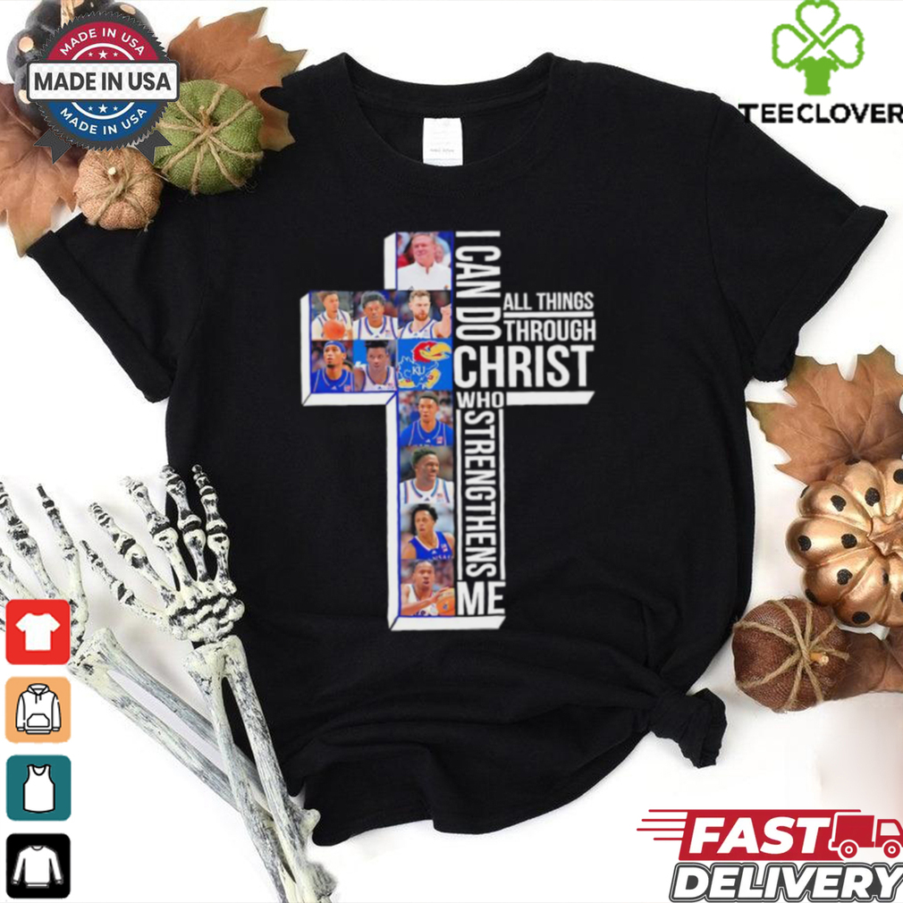 Jayhawk Kansas I can do all things through Christ shirt Jayhawk Kansas I can do all things through Christ shirt