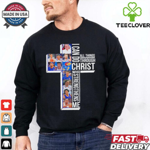 Jayhawk Kansas I can do all things through Christ shirt