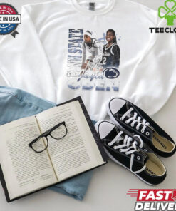 The **Jayla Oden Penn State 90s Graphic Shirt** features a nostalgic design that combines a throwback '90s aesthetic with Jayla Oden's name and Penn State branding. A perfect shirt for fans who want to celebrate both Penn State and the retro style of the '90s!