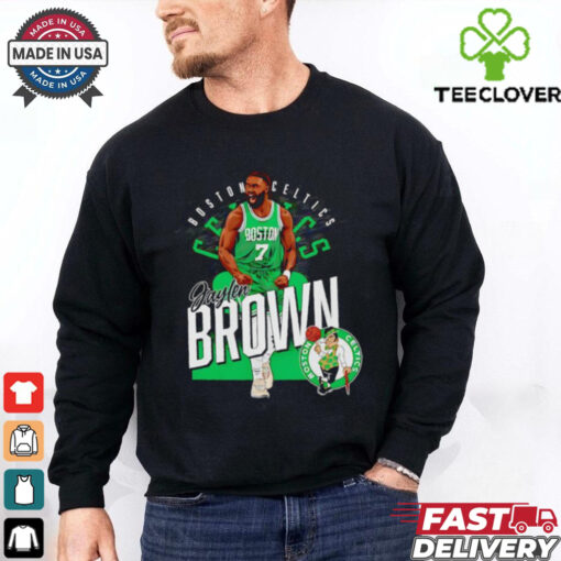 Jaylen Brown 7 Boston Celtics Basketball shield shirt