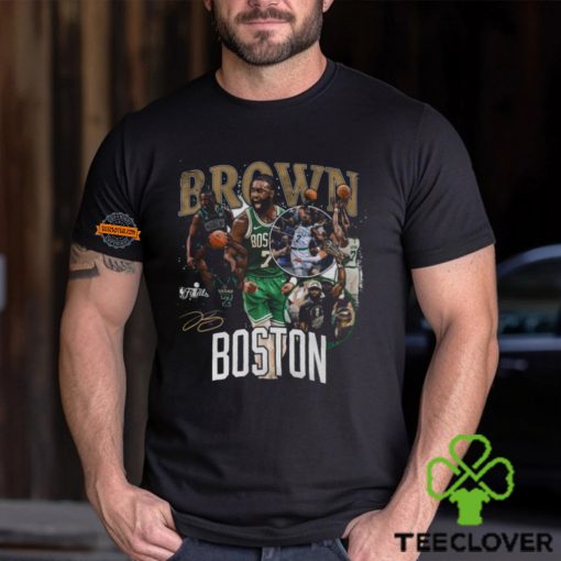 Jaylen Brown Boston Celtics Stadium Essentials Unisex 2024 NBA Finals Champions Crossroads T Shirt