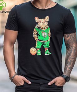 Jaylen Brown Bulldog Wearing Celtics Boston t shirt