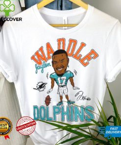 Jaylen Waddle Miami Dolphins Homage Caricature Player Tri Blend T Shirt