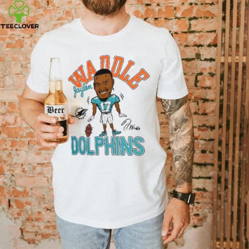 Jaylen Waddle Miami Dolphins Homage Caricature Player Tri Blend T Shirt