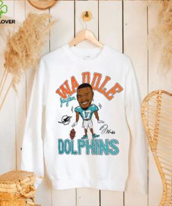 Jaylen Waddle Miami Dolphins Homage Caricature Player Tri Blend T Shirt