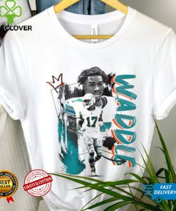 Jaylen Waddle number 17 Miami Dolphins football player pose poster shirt
