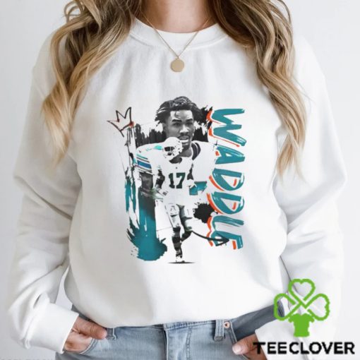 Jaylen Waddle number 17 Miami Dolphins football shirt