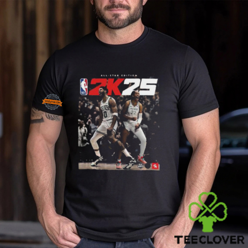 Jayson Tatum And A’Ja Wilson Are The Cover Athletes Of NBA 2K25 Classic T Shirt Jayson Tatum And A’Ja Wilson Are The Cover Athletes Of NBA 2K25 Classic T Shirt