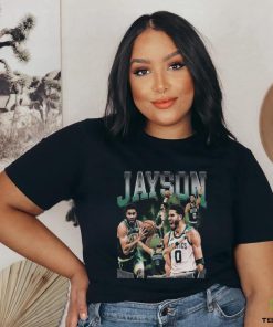 Jayson Tatum Boston Celtics NBA Basketball Black Crew T Shirt