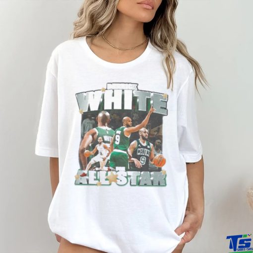 Jayson Tatum Wearing Derrick White For All Star 2024 Shirt