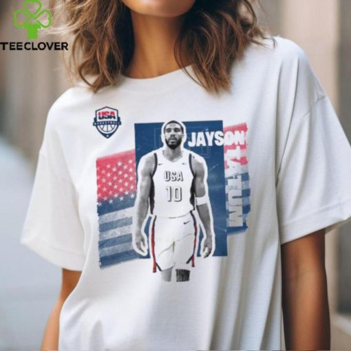 Jayson Tatum White USA Basketball 2024 Summer Olympics Player Cutout Unisex T Shirt