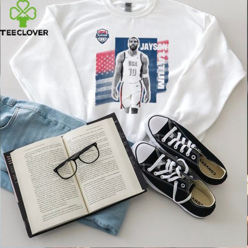 Jayson Tatum White USA Basketball 2024 Summer Olympics Player Cutout Unisex T Shirt