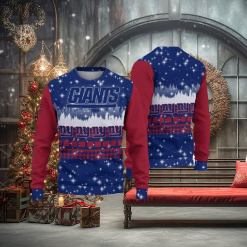 New York Giants Christmas Forrest Knitted Ugly Sweater AOP For Men And Women Gift Fans