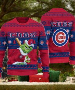Chicago Cubs Grinch Christmas Ugly Sweater