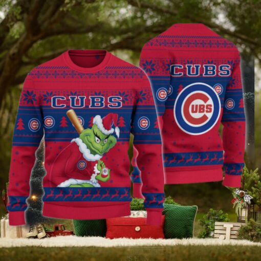 Chicago Cubs Grinch Christmas Ugly Sweater