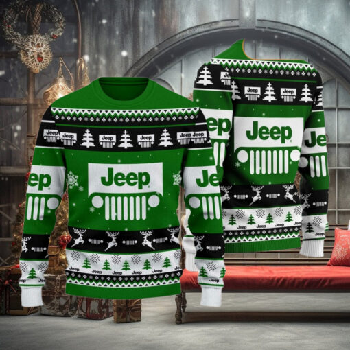 Jeep 2024 Christmas Green Ugly Sweater