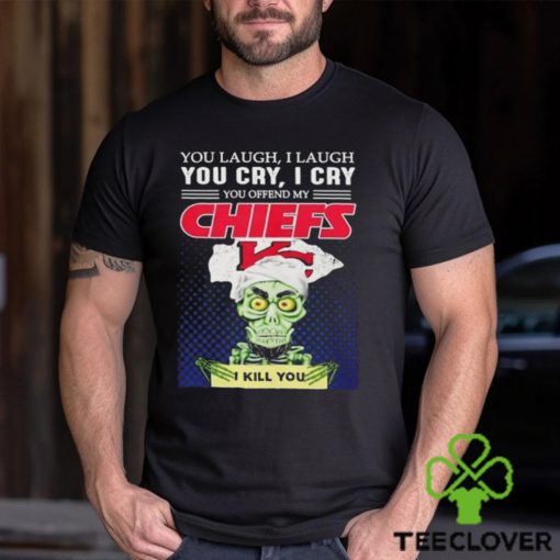 Jeff Dunham You Laugh I Laugh You Offend My Kansas City Chiefs I Kill You Logo T Shirt