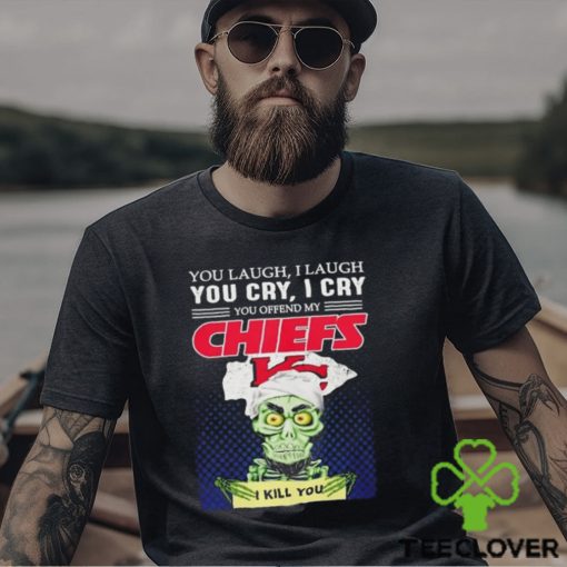 Jeff Dunham You Laugh I Laugh You Offend My Kansas City Chiefs I Kill You Logo T Shirt