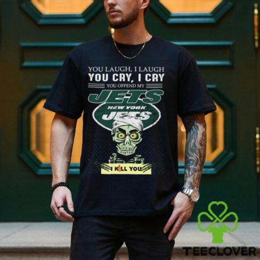 Jeff Dunham You Laugh I Laugh You Offend My New York Jets I Kill You Logo T Shirt