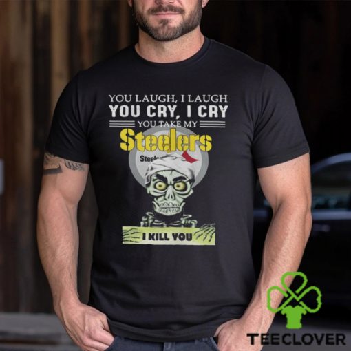 Jeff Dunham You Laugh I Laugh You Offend My Pittsburgh Steelers I Kill You Logo T Shirt