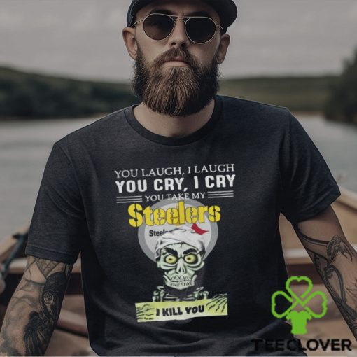 Jeff Dunham You Laugh I Laugh You Offend My Pittsburgh Steelers I Kill You Logo T Shirt